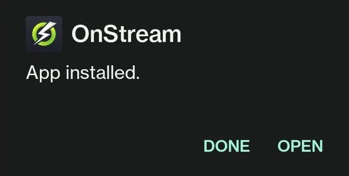 install onstream on android